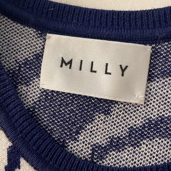 Blue & white abstract zebra dress by Milly - Picture 5 of 5